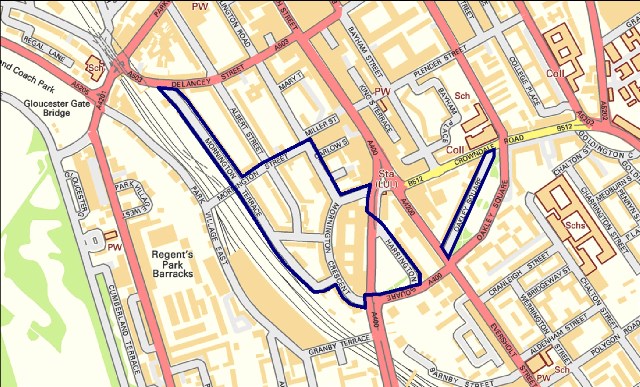 HS2 parking area map